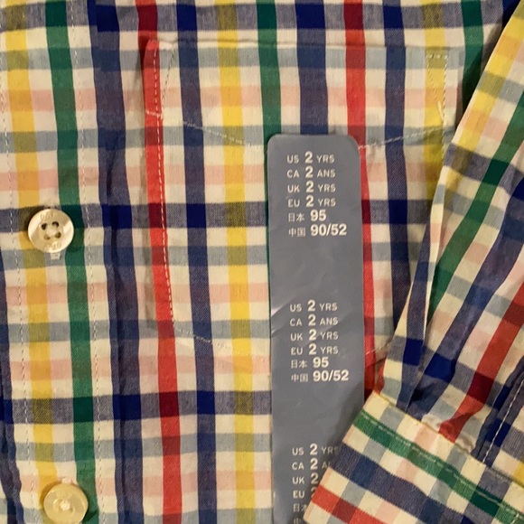 NWT Baby Gap plaid shirt. Size 2/2T - Picture 3 of 4